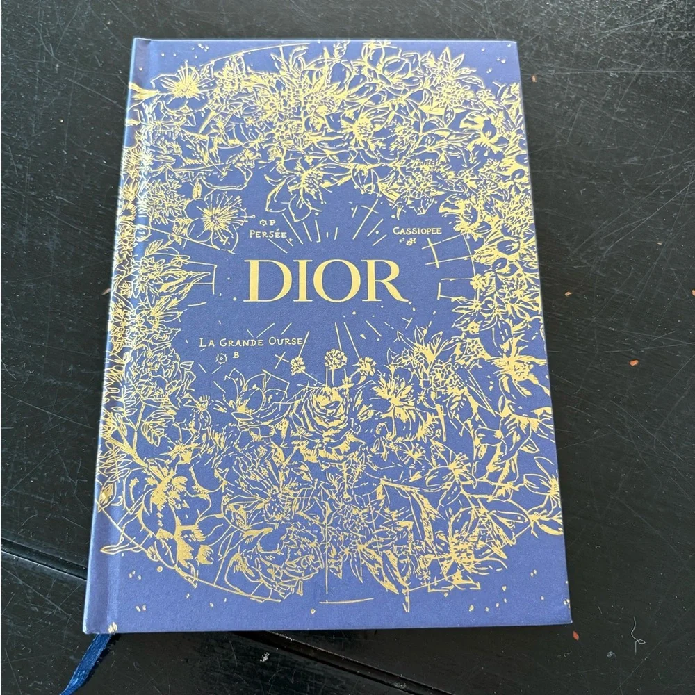 Dior Blue and Gold Floral Notebook with Box